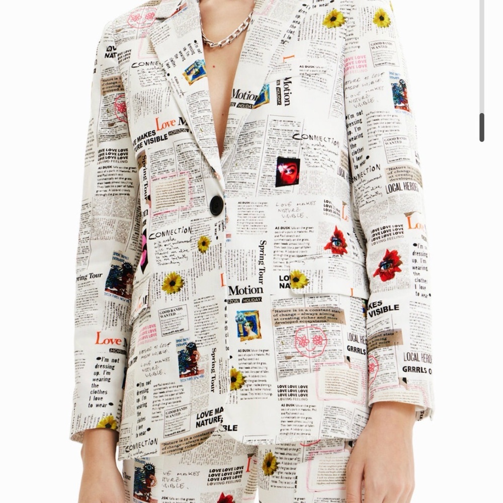 Women's Printed Blazer Jacket